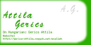 attila gerics business card